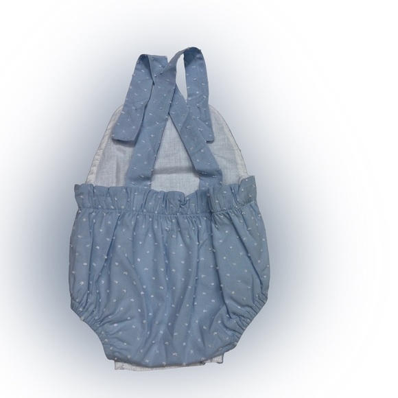 NWOT Mi Lucero Light Blue Plumetti Swiss Dot Sunbubble - Picture 2 of 5